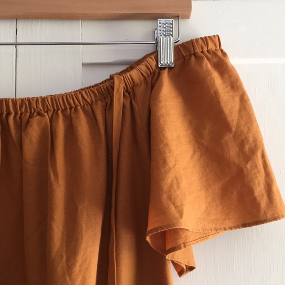 Burnt orange, off the shoulder dress - Picture 3 of 3